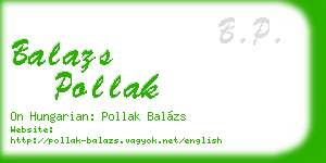 balazs pollak business card