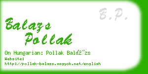 balazs pollak business card